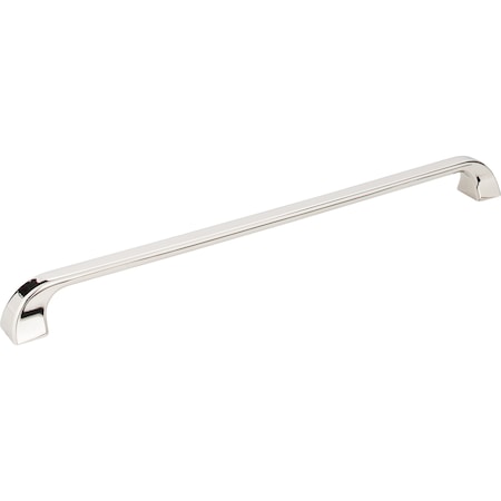Jeffrey Alexander 305 mm Center-to-Center Polished Nickel Square Marlo Cabinet Pull 972-305NI